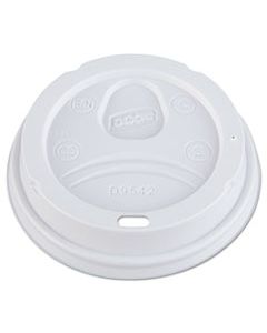 DXED9542 DOME DRINK-THRU LIDS, FITS 10 OZ TO 16 OZ PAPER HOT CUPS, WHITE, 1,000/CARTON