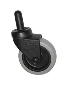 SGSFG7570L20000 REPLACEMENT SWIVEL BAYONET CASTERS, 3" WHEEL, THERMOPLASTIC RUBBER, BLACK