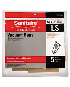 EUR63256A10 COMMERCIAL UPRIGHT VACUUM CLEANER REPLACEMENT BAGS, STYLE LS, 5/PACK