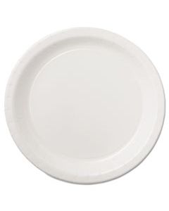 HFMPL7095 COATED PAPER DINNERWARE, PLATE, 9", WHITE, 50/PACK, 10 PACKS/CARTON