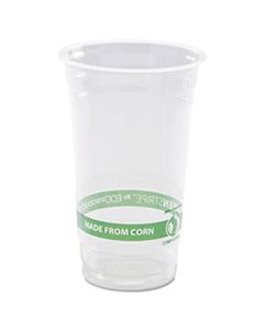 ECOEPCC24GS GREENSTRIPE RENEWABLE AND COMPOSTABLE PLA COLD CUPS, 24 OZ, 50/PACK, 20 PACKS/CARTON