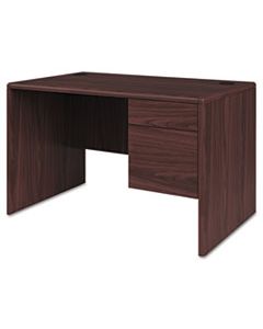 HON107885RNN 10700 SERIES SINGLE 3/4 RIGHT PEDESTAL DESK, 48W X 30D X 29.5H, MAHOGANY