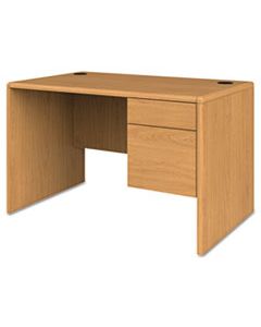 HON107885RCC 10700 SERIES SINGLE 3/4 RIGHT PEDESTAL DESK, 48W X 30D X 29.5H, HARVEST