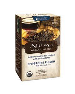 NUM10350 ORGANIC TEAS AND TEASANS, 0.125OZ, EMPEROR'S PUERH, 16/BOX