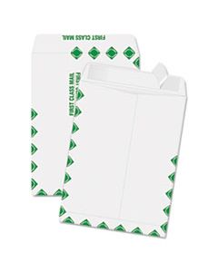 QUA44534 REDI-STRIP CATALOG ENVELOPE, #10 1/2, CHEESE BLADE FLAP, REDI-STRIP CLOSURE, 9 X 12, WHITE, 100/BOX