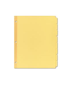 AVE11505 WRITE & ERASE PLAIN-TAB PAPER DIVIDERS, 8-TAB, LETTER, BUFF, 24 SETS