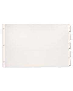 CRD84812 PAPER INSERTABLE DIVIDERS, 5-TAB, 11 X 17, WHITE, 1 SET