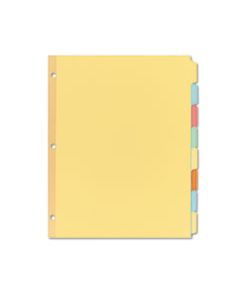 AVE11509 WRITE & ERASE PLAIN-TAB PAPER DIVIDERS, 8-TAB, LETTER, MULTICOLOR, 24 SETS