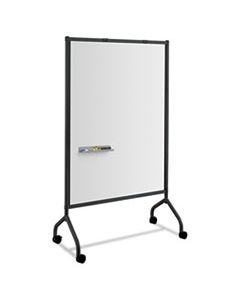 SAF8511BL IMPROMPTU MAGNETIC WHITEBOARD COLLABORATION SCREEN, 42W X 21.5D X 72H, BLACK/WHITE