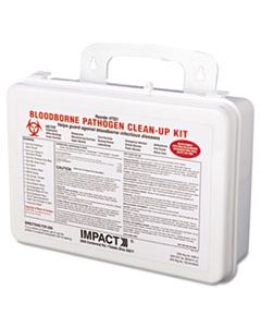 IMP7351 BLOODBORNE PATHOGEN CLEANUP KIT, OSHA COMPLIANT, PLASTIC CASE