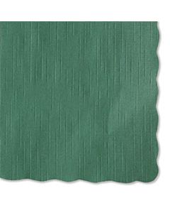 HFM310528 SOLID COLOR SCALLOPED EDGE PLACEMATS, 9.5 X 13.5, HUNTER GREEN, 1,000/CARTON