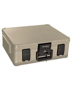 FIRSS104 FIRE AND WATERPROOF CHEST, 0.38 CU FT, 19.9W X 17D X 7.3H, TAUPE