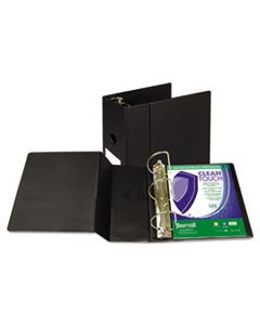 SAM16300 CLEAN TOUCH LOCKING D-RING REFERENCE BINDER PROTECTED W/ANTIMICROBIAL ADDITIVE, 3 RINGS, 5" CAPACITY, 11 X 8.5, BLACK