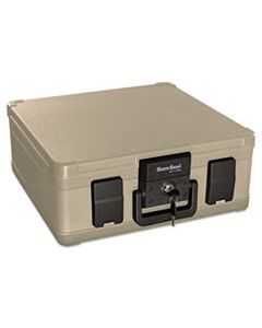 FIRSS103 FIRE AND WATERPROOF CHEST, 0.27 CU FT, 15.9W X 12.4D X 6.5H, TAUPE