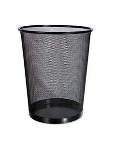 UNV20008 MESH WASTEBASKET, 18 QT, BLACK