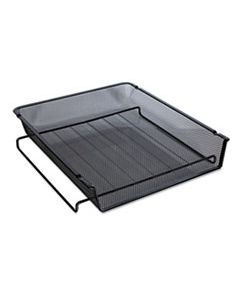 UNV20004 DELUXE MESH STACKABLE FRONT LOAD TRAY, 1 SECTION, LETTER SIZE FILES, 11.25" X 13" X 2.75", BLACK