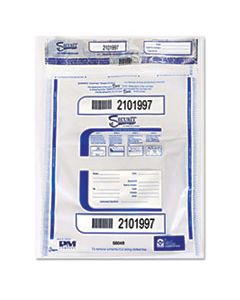 TRIPLE PROTECTION TAMPER-EVIDENT DEPOSIT BAGS, 12 X 16, CLEAR, 100/PACK