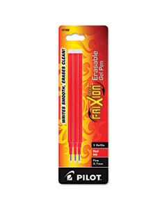 PIL77332 REFILL FOR PILOT FRIXION ERASABLE, FRIXION BALL, FRIXION CLICKER AND FRIXION LX GEL INK PENS, FINE POINT, RED INK, 3/PACK