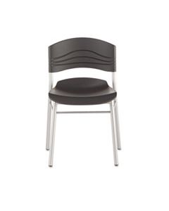 ICE64517 CAFEWORKS CAFE CHAIR, GRAPHITE SEAT/GRAPHITE BACK, SILVER BASE, 2/CARTON
