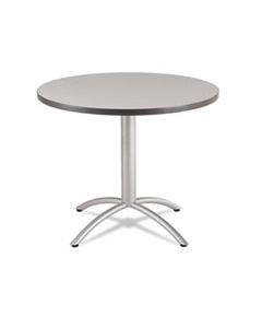 ICE65621 CAFEWORKS TABLE, 36 DIA X 30H, GRAY/SILVER