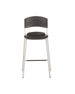 ICE64527 CAFEWORKS BISTRO STOOL, GRAPHITE SEAT/GRAPHITE BACK, SILVER BASE