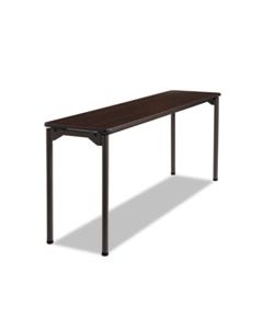 ICE65884 MAXX LEGROOM RECTANGULAR FOLDING TABLE, 72W X 18D X 29-1/2H, WALNUT/CHARCOAL