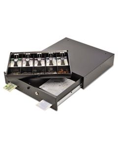 MMF225106001 ALARM ALERT STEEL CASH DRAWER W/KEY & PUSH-BUTTON RELEASE LOCK, BLACK