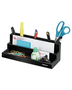 FEL8038901 DESIGNER SUITES DESKTOP ORGANIZER, 11 1/8 X 5 X 3 7/8, BLACK PEARL