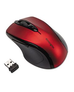 KMW72422 PRO FIT MID-SIZE WIRELESS MOUSE, 2.4 GHZ FREQUENCY/30 FT WIRELESS RANGE, RIGHT HAND USE, RUBY RED