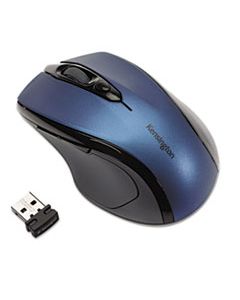 KMW72421 PRO FIT MID-SIZE WIRELESS MOUSE, 2.4 GHZ FREQUENCY/30 FT WIRELESS RANGE, RIGHT HAND USE, SAPPHIRE BLUE