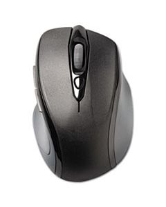 KMW72405 PRO FIT MID-SIZE WIRELESS MOUSE, 2.4 GHZ FREQUENCY/30 FT WIRELESS RANGE, RIGHT HAND USE, BLACK