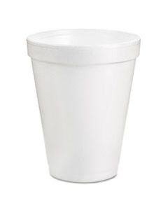 DCC8J8BG FOAM DRINK CUPS, 8 OZ, WHITE, 25/PACK