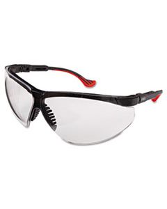 UVXS3300 GENESIS XC TWO-SHOT SAFETY GLASSES, BLACK FRAME, CLEAR LENS