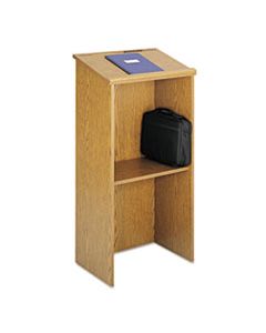 SAF8915MO STAND-UP LECTERN, 23W X 15.75D X 46H, MEDIUM OAK