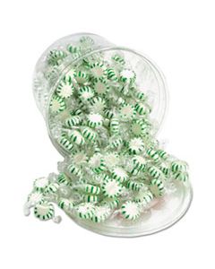 OFX70005 STARLIGHT MINTS, SPEARMINT HARD CANDY, INDIVIDUAL WRAPPED, 2 LB RESEALABLE TUB