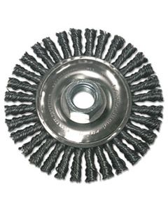 ANRR4S58 STRINGER BEAD WHEEL BRUSH, 4IN DIAMETER, CARBON STEEL, .02IN WIRE