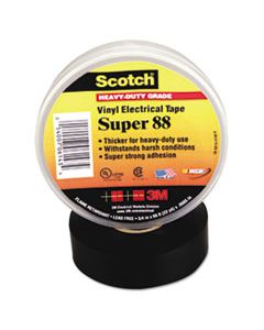 MMM06143 SCOTCH 88 SUPER VINYL ELECTRICAL TAPE, 0.75" X 66 FT, BLACK