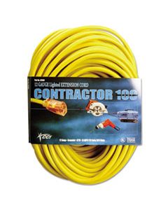 COC25880002 VINYL OUTDOOR EXTENSION CORD, 50 FT, 15 AMP, YELLOW