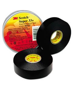 MMM06132 SCOTCH 33+ SUPER VINYL ELECTRICAL TAPE, 0.75" X 66 FT, BLACK