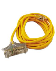 COC03487 POLAR/SOLAR OUTDOOR EXTENSION CORD, 25FT, THREE-OUTLETS, YELLOW