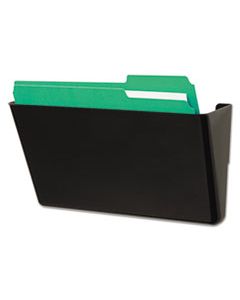 UNV08122 WALL FILE, ADD-ON POCKET, PLASTIC, BLACK