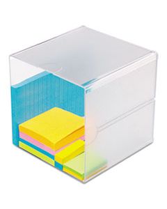 DEF350401 STACKABLE CUBE ORGANIZER, 6 X 6 X 6, CLEAR