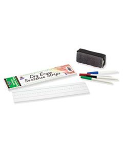 PAC5187 DRY ERASE SENTENCE STRIPS, 12 X 3, WHITE, 30 PER PACK