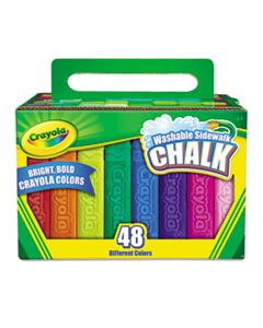 CYO512048 WASHABLE SIDEWALK CHALK, 48 ASSORTED BRIGHT COLORS, 48 STICKS/SET