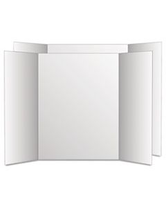 GEO27136 TOO COOL TRI-FOLD POSTER BOARD, 28 X 40, WHITE/WHITE, 12/CARTON