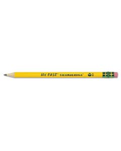 DIX33312 MY FIRST WOODCASE PENCIL WITH ERASER, HB (#2), BLACK LEAD, YELLOW BARREL, DOZEN