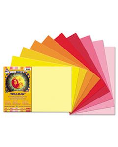 PAC102948 TRU-RAY CONSTRUCTION PAPER, 76LB, 12 X 18, ASSORTED COOL/WARM COLORS, 25/PACK