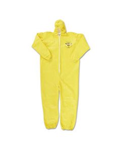 DUPQC127S2XL TYCHEM QC HOODED COVERALLS, ZIP CLOSE, ELASTIC WRISTS/ANKLES, YELLOW, 2XL, 12/CT