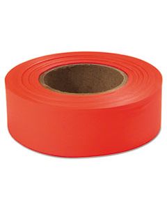 EML77002 FLAGGING TAPE, GLO-ORANGE, 1" X 200FT, PLASTIC