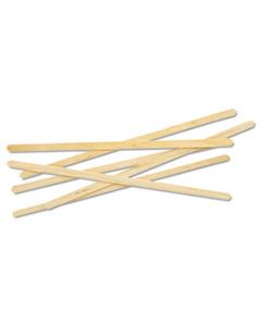 ECONTSTC10CCT RENEWABLE WOODEN STIR STICKS - 7", 1000/PK, 10 PK/CT